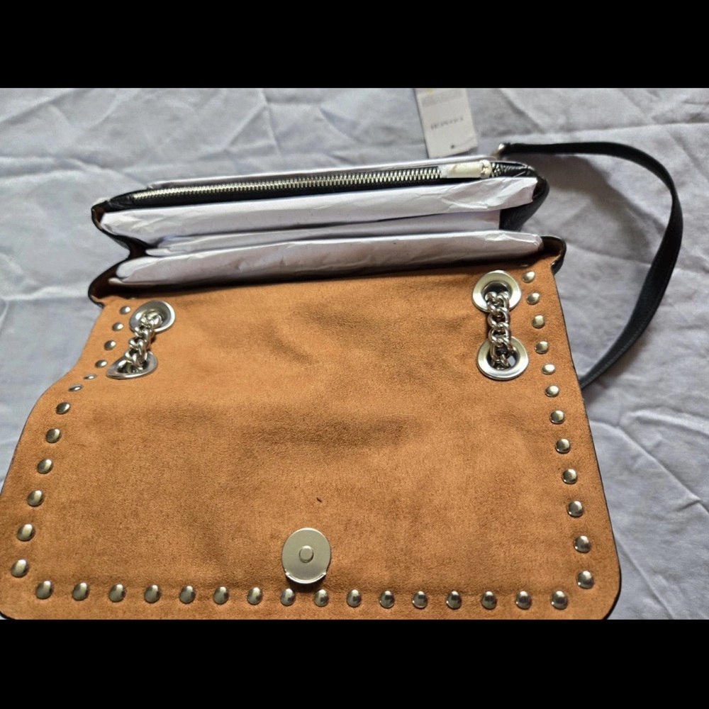 Coach Black Crossbody Bag with Silver Accents - Picture 4 of 5